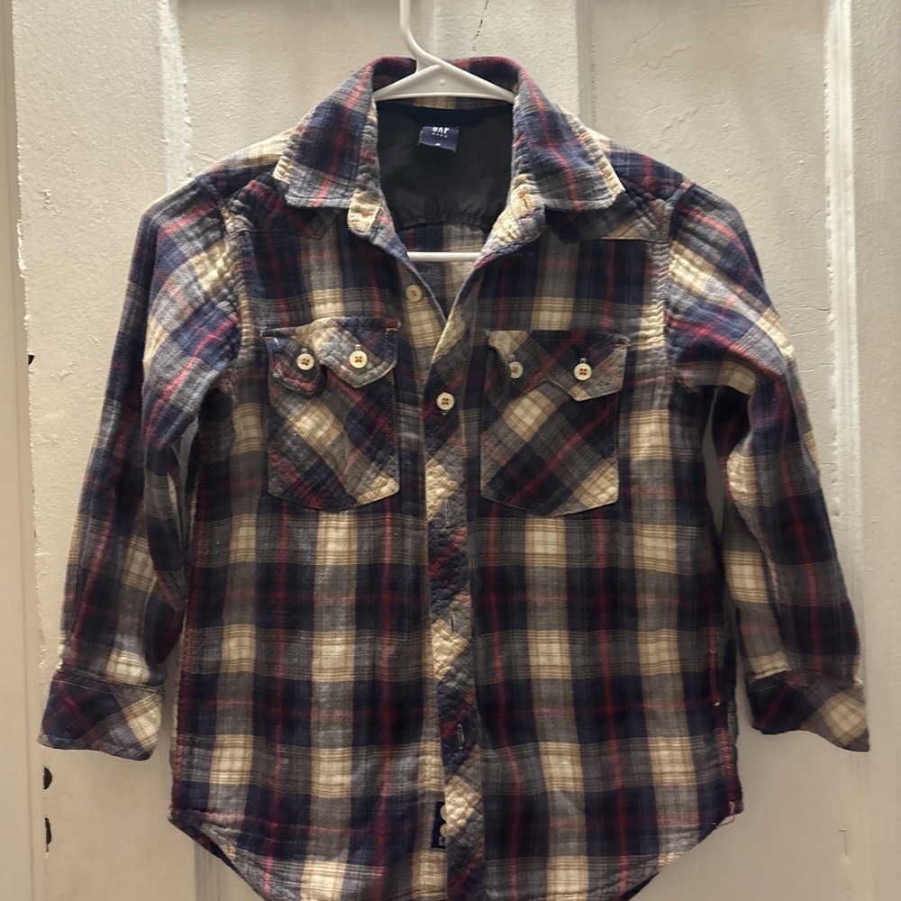 Gap Boys Youth Size‎ 6/7 Button-Down Flannel Style Dress Shirt
